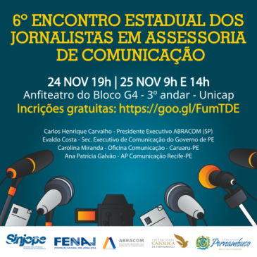 Sinjope e Fenaj realizam no Recife encontro estadual de jornalistas em assessoria de comunicação
