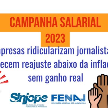 Empresas ridicularizam jornalistas e oferecem reajuste abaixo da inflação e sem ganho real