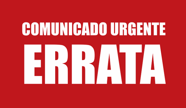ERRATA – Edital de Registro de Chapa Definitiva 2019: