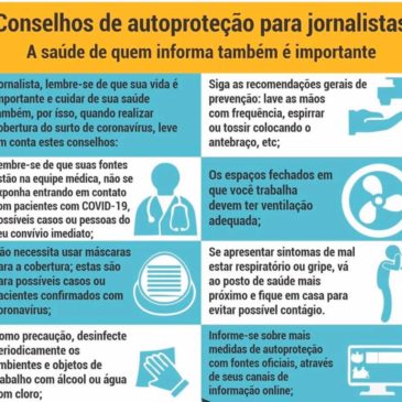COVID 19 – Sinjope cobra medidas preventivas para jornalistas